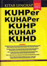 Image of KUHPer, KUHAPer, KUHP, KUHAP,KUHD