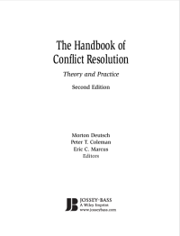 Image of The Handbook of Conflict Resolution: Theory and Practice